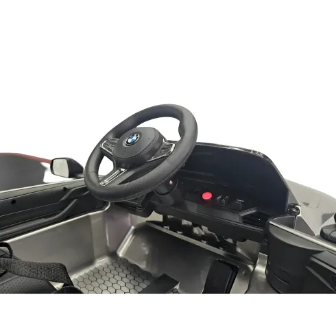 Auto Elettrica per Bambini BMW Grigio 12V Sedile in Pelle Telecomando