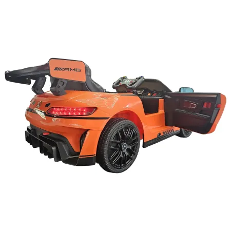 Auto Elettrica per Bambini Mercedes GT3 Arancione 12V con Telecomando