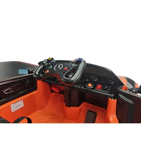 Auto Elettrica per Bambini Mercedes GT3 Arancione 12V con Telecomando