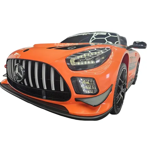 Auto Elettrica per Bambini Mercedes GT3 Arancione 12V con Telecomando