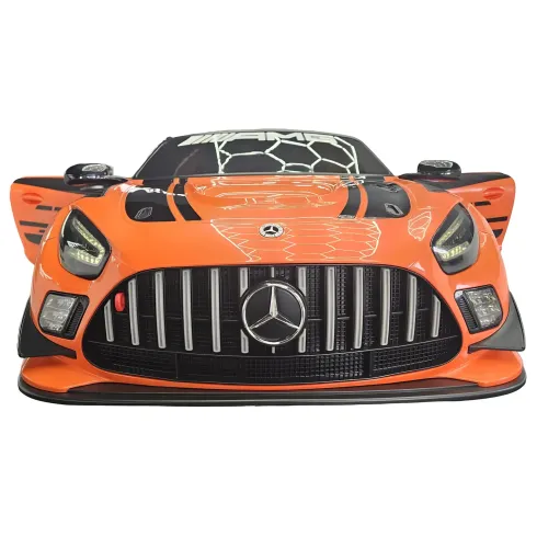 Auto Elettrica per Bambini Mercedes GT3 Arancione 12V con Telecomando