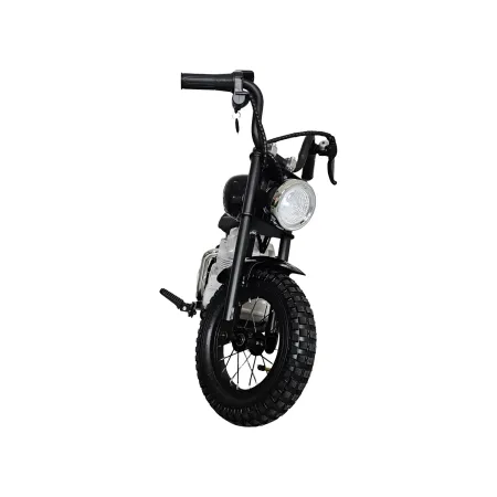 Moto Elettrica per Bambini Chopper Nero 24V 200W Sedile in Pelle