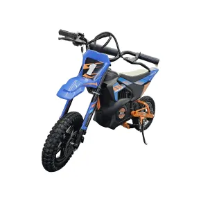 Bicicletta Elettrica Cross per Bambini 24V X-Bike Blu con Sospensioni