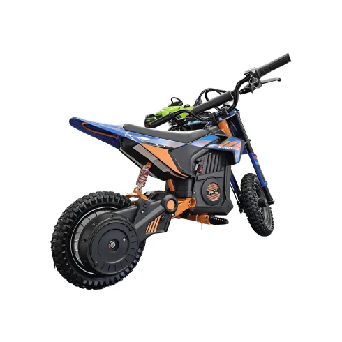 Bicicletta Elettrica Cross per Bambini 24V X-Bike Blu con Sospensioni