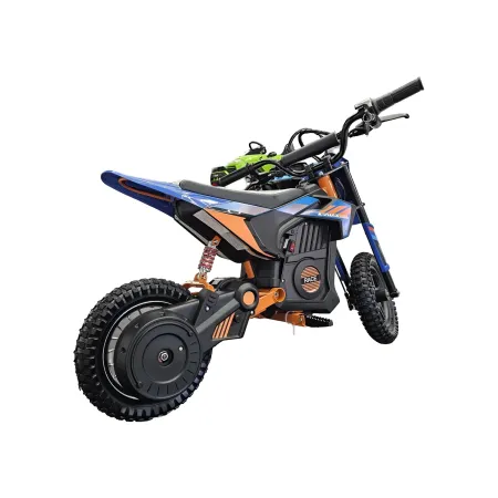 Bicicletta Elettrica Cross per Bambini 24V X-Bike Blu con Sospensioni