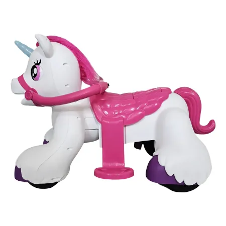 Unicorno Elettrico Cavalcabile 12V per Bambini con Luci e Suoni