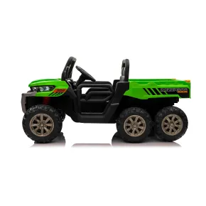 Jeep Elettrica per Bambini 24V Verde 2 Posti Telecomando e Luci LED 2