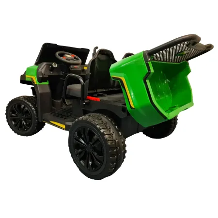 Jeep Elettrica 4x4 per Bambini 2 Posti Telecomando e Sedile in Pelle