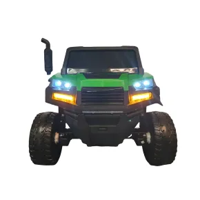 Jeep Elettrica 4x4 per Bambini 2 Posti Telecomando e Sedile in Pelle 2