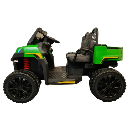 Jeep Elettrica 4x4 per Bambini 2 Posti Telecomando e Sedile in Pelle