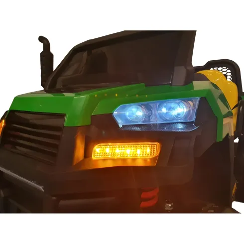 Jeep Elettrica 4x4 per Bambini 2 Posti Telecomando e Sedile in Pelle