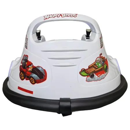Autoscontro Elettrica Bambini Angry Birds 6V Bianco Paraurti in Gomma