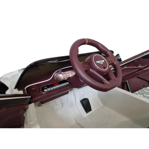 Auto Elettrica Bambini 12V Bianco Telecomando e Cinture a 3 Punti