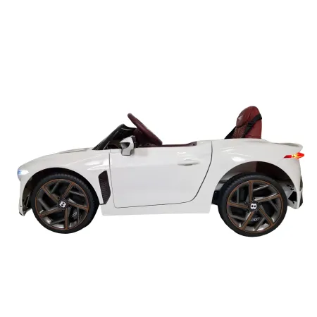 Auto Elettrica Bambini 12V Bianco Telecomando e Cinture a 3 Punti