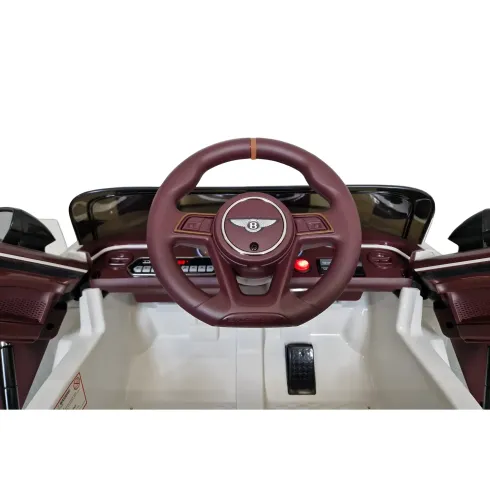 Auto Elettrica Bambini 12V Bianco Telecomando e Cinture a 3 Punti