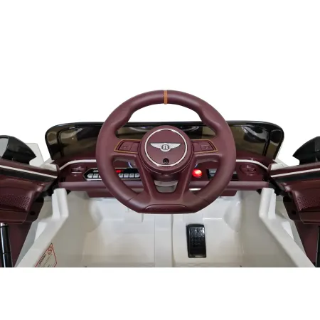 Auto Elettrica Bambini 12V Bianco Telecomando e Cinture a 3 Punti