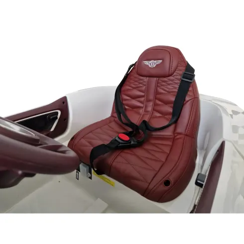 Auto Elettrica Bambini 12V Bianco Telecomando e Cinture a 3 Punti