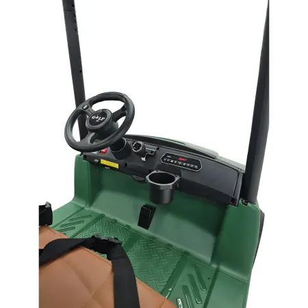 Golf Kart Elettrico Bambini 24V Verde con Palline e Bastoni
