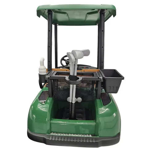 Golf Kart Elettrico Bambini 24V Verde con Palline e Bastoni