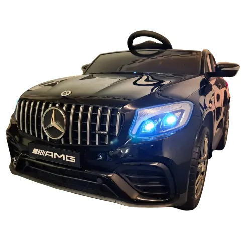 Auto Elettrica per Bambini Mercedes Nero 12V 4 Motori e Cintura 5 Punti