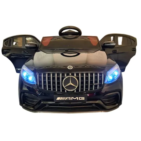 Auto Elettrica per Bambini Mercedes Nero 12V 4 Motori e Cintura 5 Punti