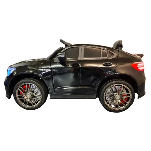 Auto Elettrica per Bambini Mercedes Nero 12V 4 Motori e Cintura 5 Punti