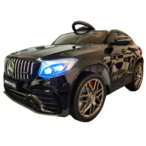 Auto Elettrica per Bambini Mercedes Nero 12V 4 Motori e Cintura 5 Punti