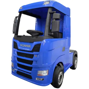 Camion Elettrico per Bambini 12V Blu con 4 Motori Radio e Telecomando
