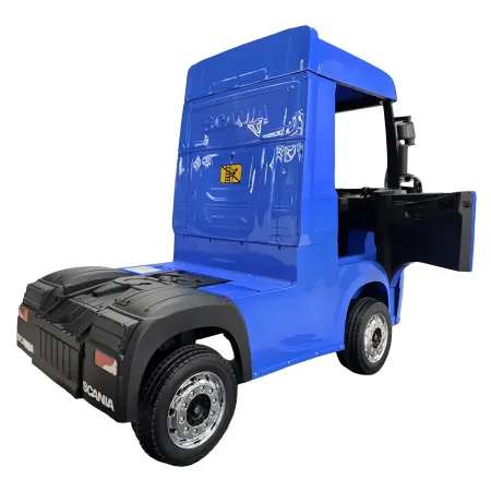 Camion Elettrico per Bambini 12V Blu con 4 Motori Radio e Telecomando