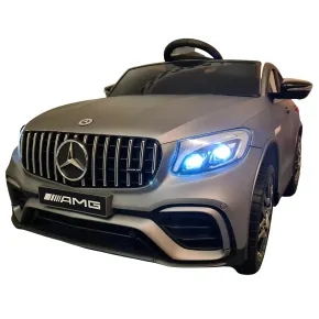 Auto Elettrica per Bambini 12V Grigio con Telecomando e Luci LED