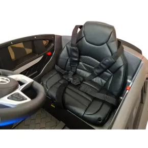 Auto Elettrica per Bambini 12V Grigio con Telecomando e Luci LED 2