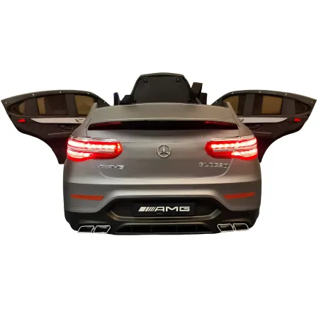 Auto Elettrica per Bambini 12V Grigio con Telecomando e Luci LED