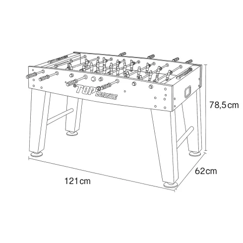 Biliardino Evo Pro Piedini Regolabili in MDF Aste Telescopiche Palline Calcetto
