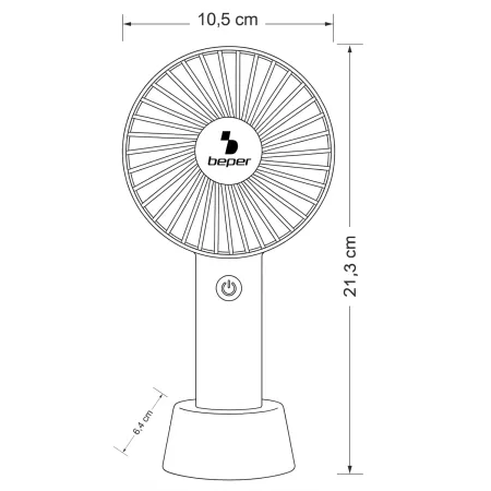 Ventilatore Portatile Mini 4W con 3 Velocità e Ricaricabile con USB