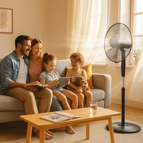 Ventilatore da Pavimento con Display Touch 3 Velocità Regolabile