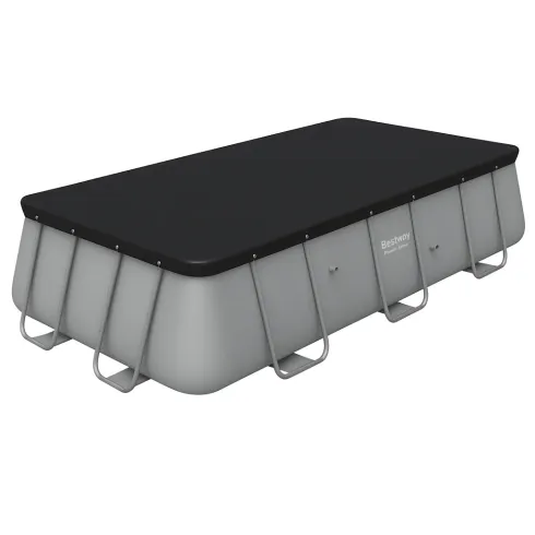 Telo Copertura Piscina Rettangolare 488x244 cm Invernale con Drenaggio