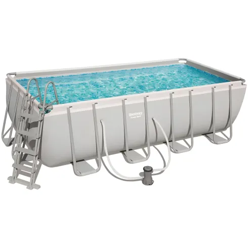 Piscina Rettangolare 488x244x122 cm Fuori Terra con Filtro e Accessori