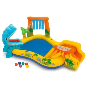 Piscina Gonfiabile Bambini Scivolo Canestro Spruzzatori 249x191x109 cm
