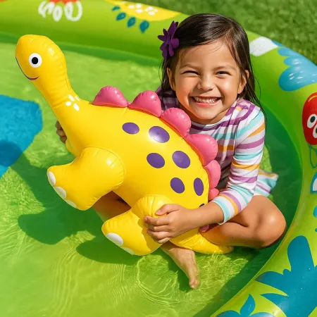 Piscina Gonfiabile per Bambini con Dinosauro e Scivolo 191x152x58 cm