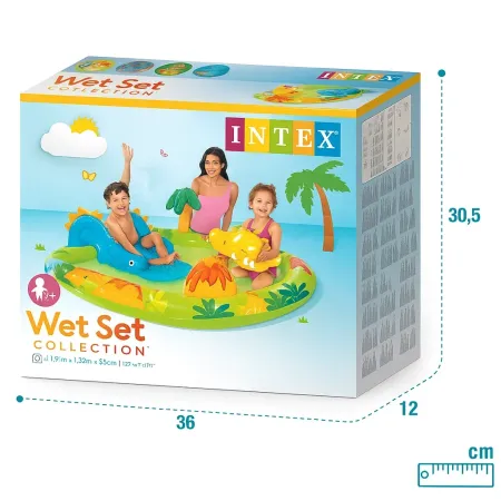 Piscina Gonfiabile per Bambini con Dinosauro e Scivolo 191x152x58 cm