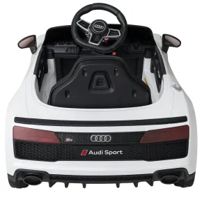 Macchina elettrica Audi R8 bianca a batteria 12 V con telecomando 2