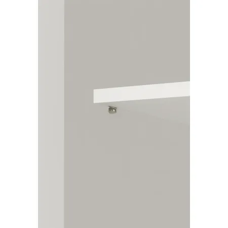 Scarpiera 2 Ante 72x36x103 cm Rovere Bianco Artik con 6 Ripiani