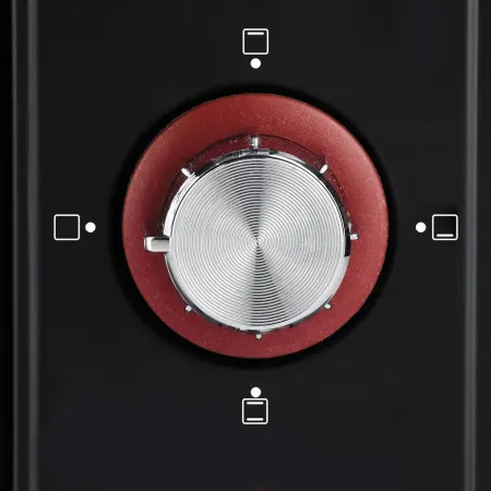 Forno Elettrico Ventilato 1380W Grill Vassoio Griglia Pinza Rosso Nero