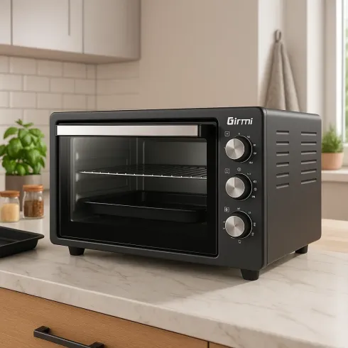 Forno Elettrico Antracite 1400W 45 Litri Ventilato Multifunzione