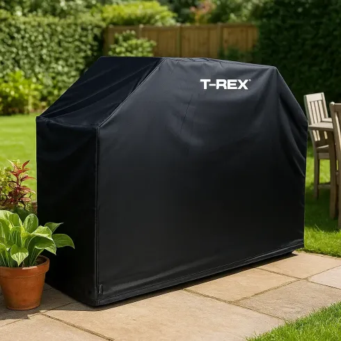 Copertura Barbecue Nero Traspirante Idrorepellente 142x43x120 cm