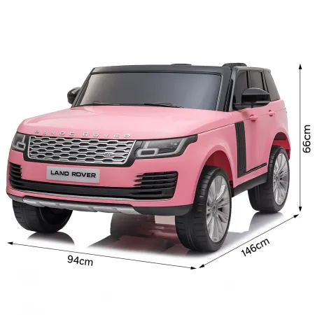 Macchinina a Batteria 12V Range Rover Full Optional Rosa Display Touch