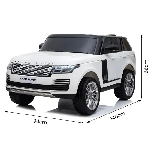 Auto Elettrica Bambini 12V Range Rover Bianco Telecomando Sospensioni