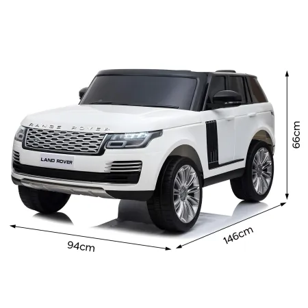 Auto Elettrica Bambini 12V Range Rover Bianco Telecomando Sospensioni