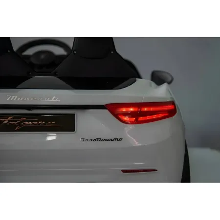 Auto Elettrica Bambini Maserati Folgore 2 Posti 12V Bianco Doppio Motore
