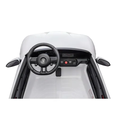 Auto Elettrica Bambini Maserati Folgore 2 Posti 12V Bianco Doppio Motore